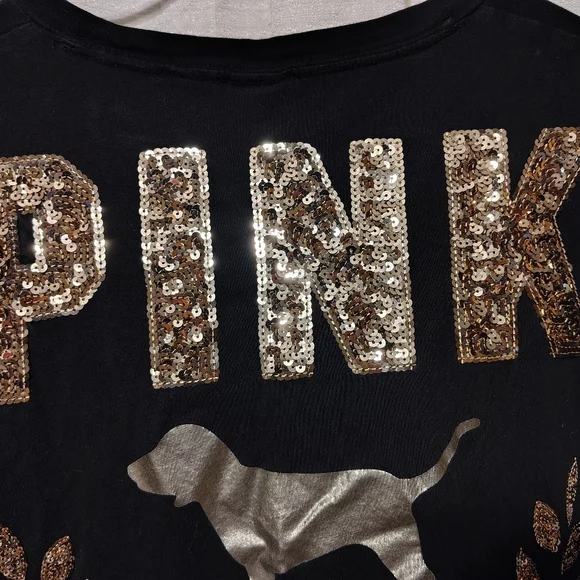 Victoria's Secret Pink Bling Campus Tee Shirt - Picture 10 of 13